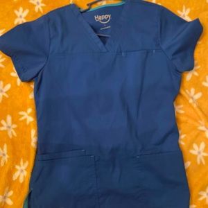 Happy Scrubs Royal Blue 5 pocket Scrub Top